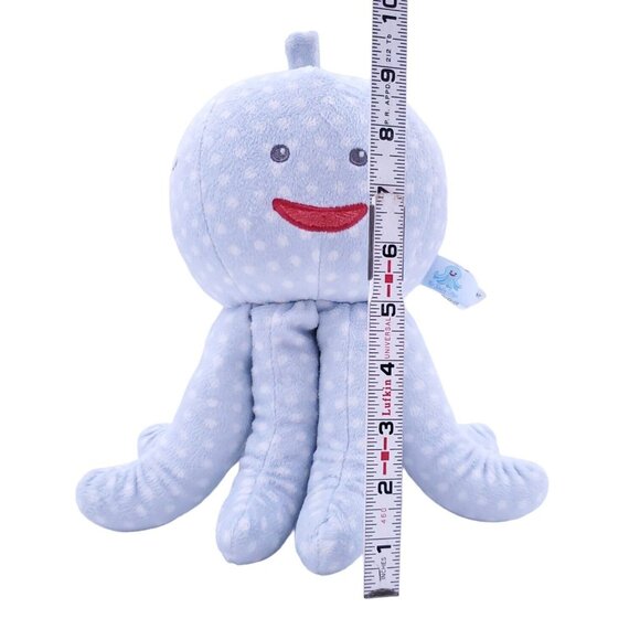 Mr Sock T Pus Octopus Plush Lovey Rattle Crinkle‎ Toy Chimes Polka Dots NO SOCKS - Picture 4 of 6